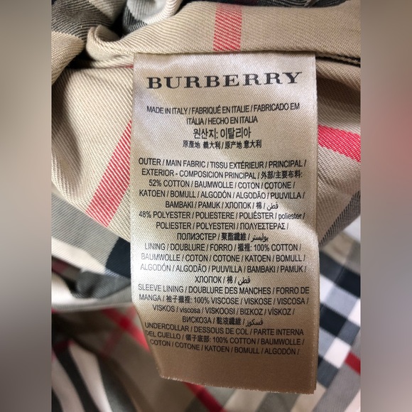 NWT $3690 Burberry Laminated Cotton-blend Gabardine Trench Coat In Pink Multi - Picture 13 of 13
